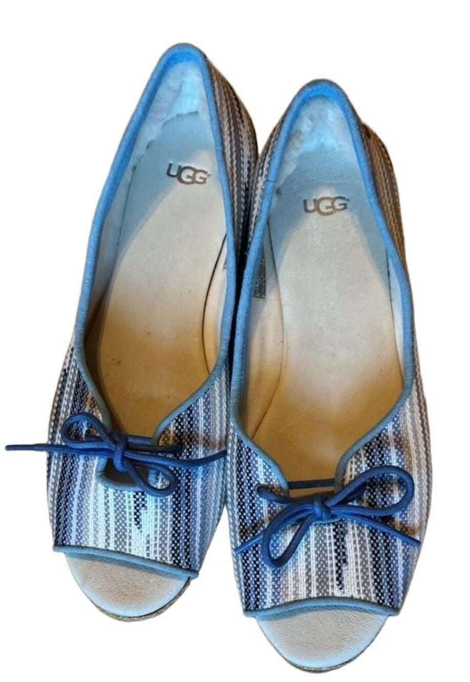 UGG Marleigh Serape Open-Toe Canvas Espadrille Flats